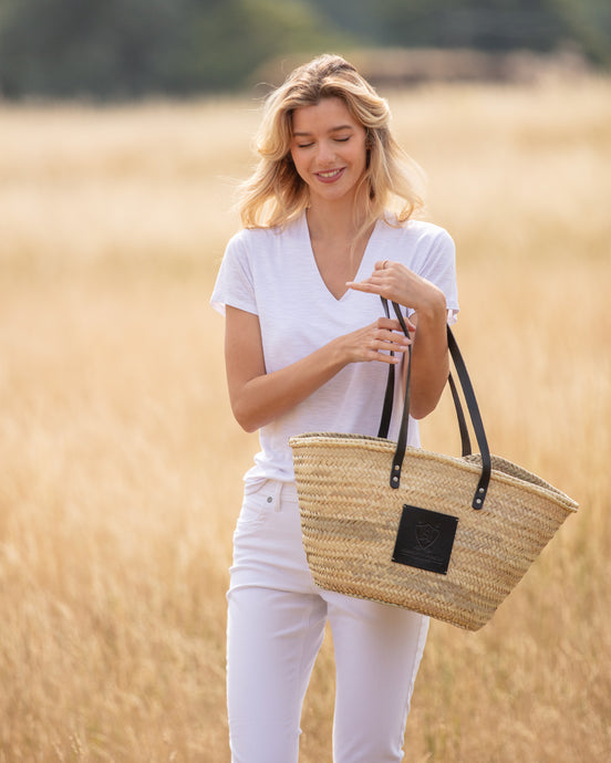 The Timeless Appeal of the Black Leather Straw Basket Bag