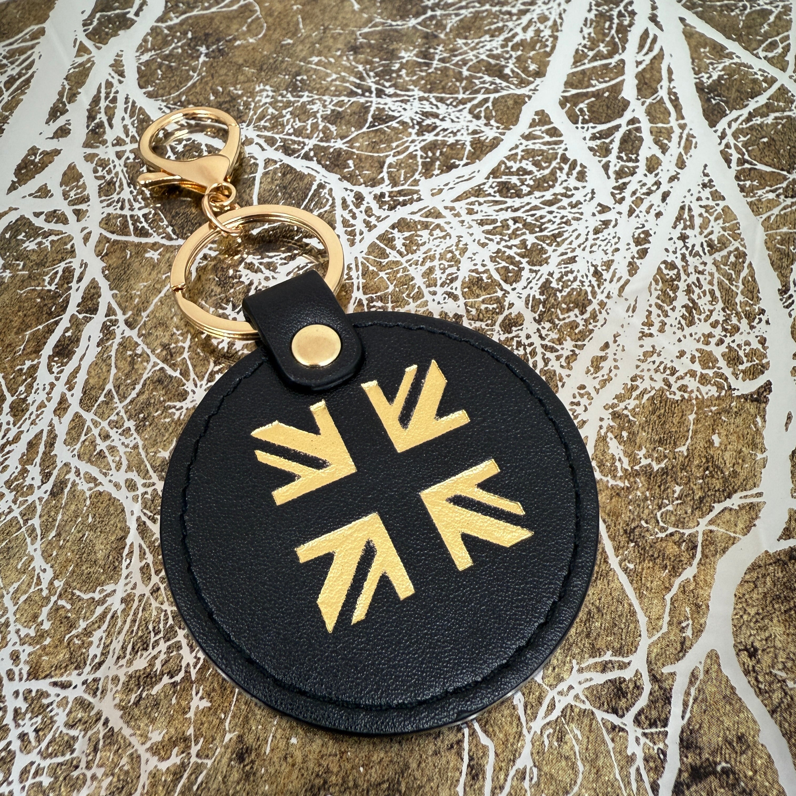 Black keyring bag charm