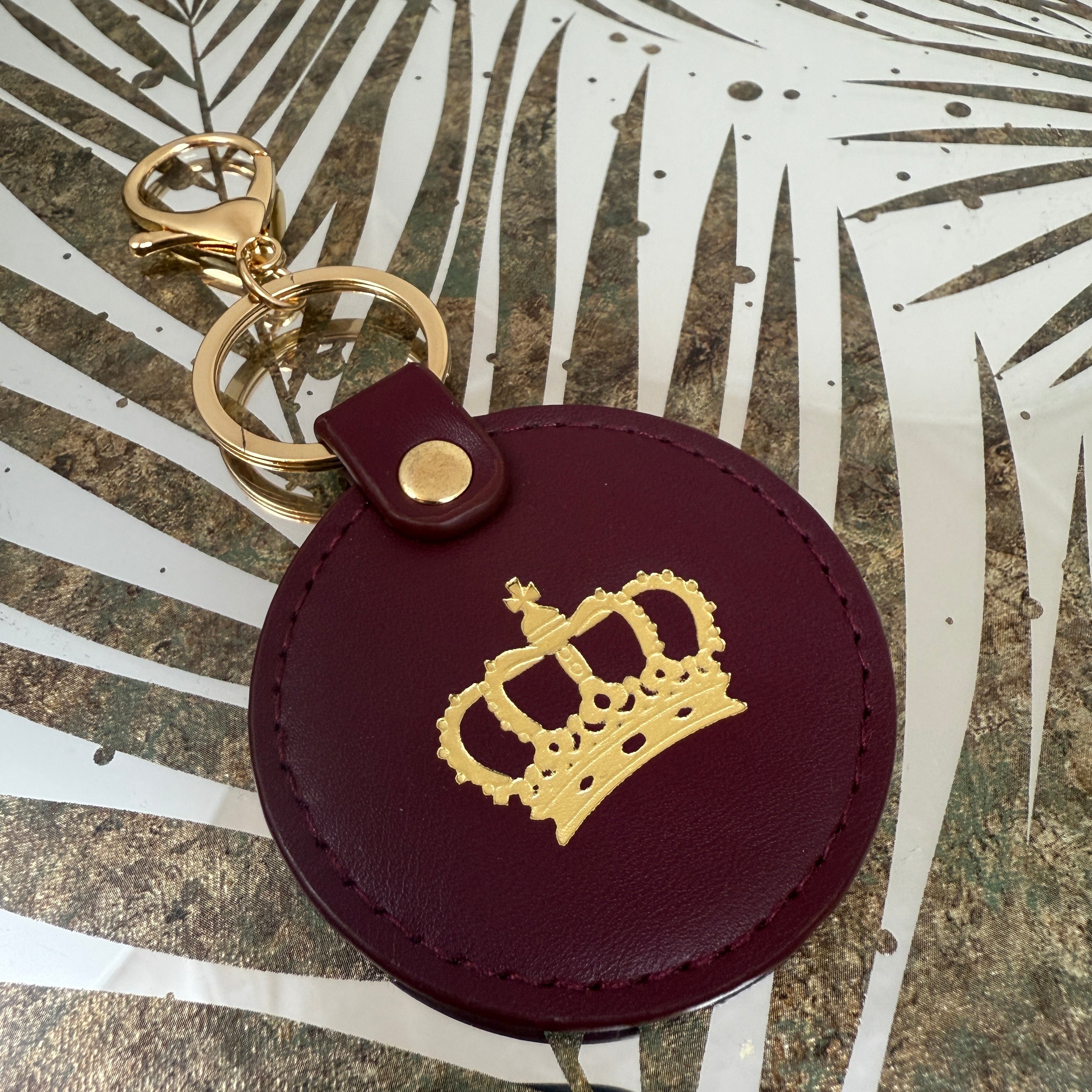 Maroon Bag Charm Henrietta Spencer Keyring Bag Charm Personalised Gift